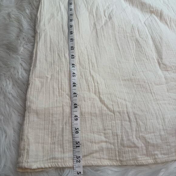 Quince 100% Organic Cotton Gauze Sleeveless Maxi Dress Vintage Cream Size M NWT - Picture 4 of 16